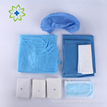 Disposable Sterile Dental Surgical Pack With Face Mask